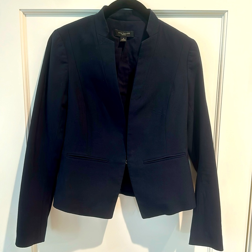Ann Taylor Navy Blazer.  Size 0P